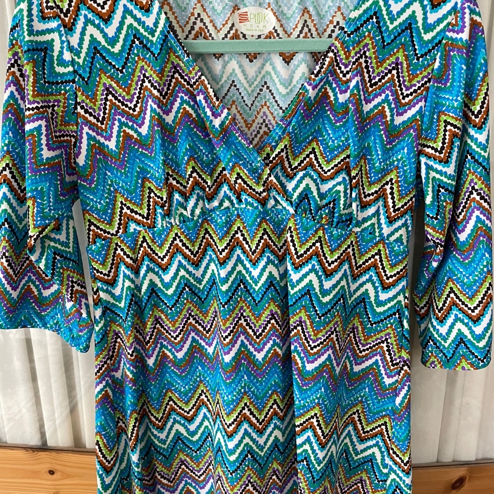 Spunkwear Chevron Pattern Dress - Picture 2 of 6